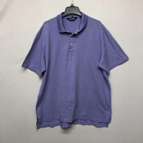 Vintage Polo Golf Ralph Lauren Men Polo Shirt Top Size XXL 2XL Purple B233 -16 - Picture 1 of 12